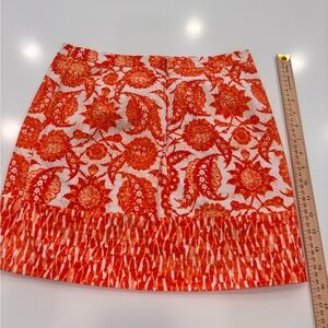 Michael Kors Floral Orange Women's Skirt Size 4P